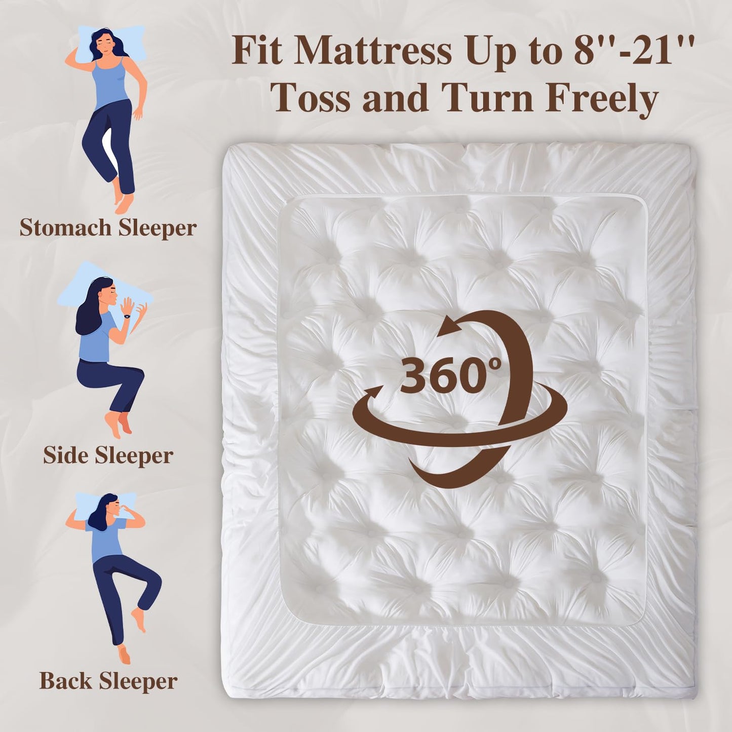 WhatsBedding 5 Inch Memory Foam Mattress Topper Twin Size, Supportive Fluffy Shredded Memory Foam Filled Pillow Top, Extra Soft Bed Topper with Deep Pocket, 39x75 in