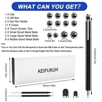 Fun Valentines Day Gifts for Him - Unique Fidget Gel Pens Birthday Gifts for Men & Teens Boys, Novelty Easter Basket Stuffers for Boys Adult, Cool Party Favor Stocking Stuffers White Elephant Present