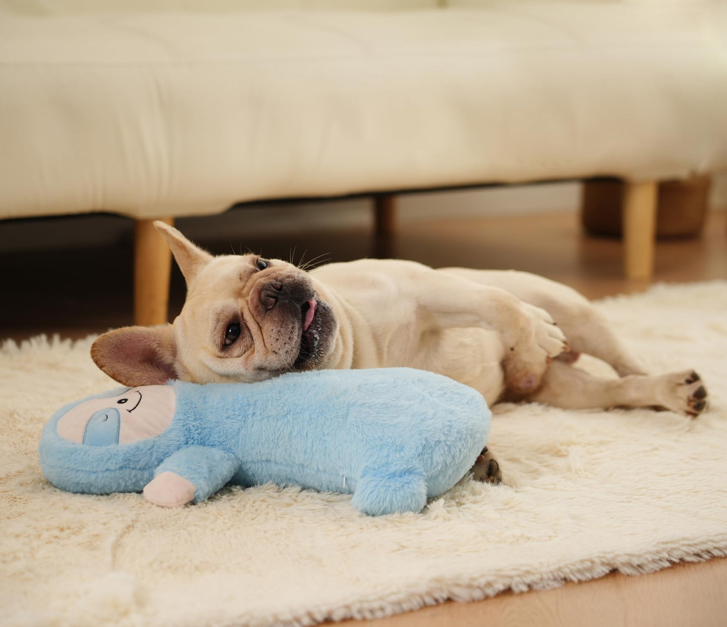 Roctocesy HushHarbor Puppy Heartbeat Toy Pillow, Anxiety Relief Sleep Aid, Sloth-Shaped Protects Neck Dog Plush Toys,Cat Neck Pillow & Pet Calming