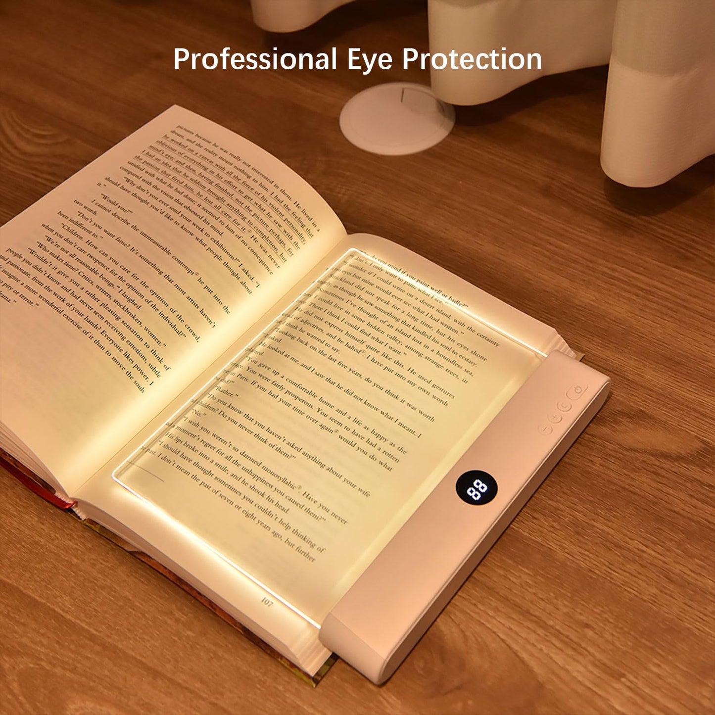 Choudao Tech LED Book Light and Night Light 2 in 1, 3 Color Temperatures & Stepless Dimming, USB Rechargeable Reading Light with Timer for Night Reading (Pink)
