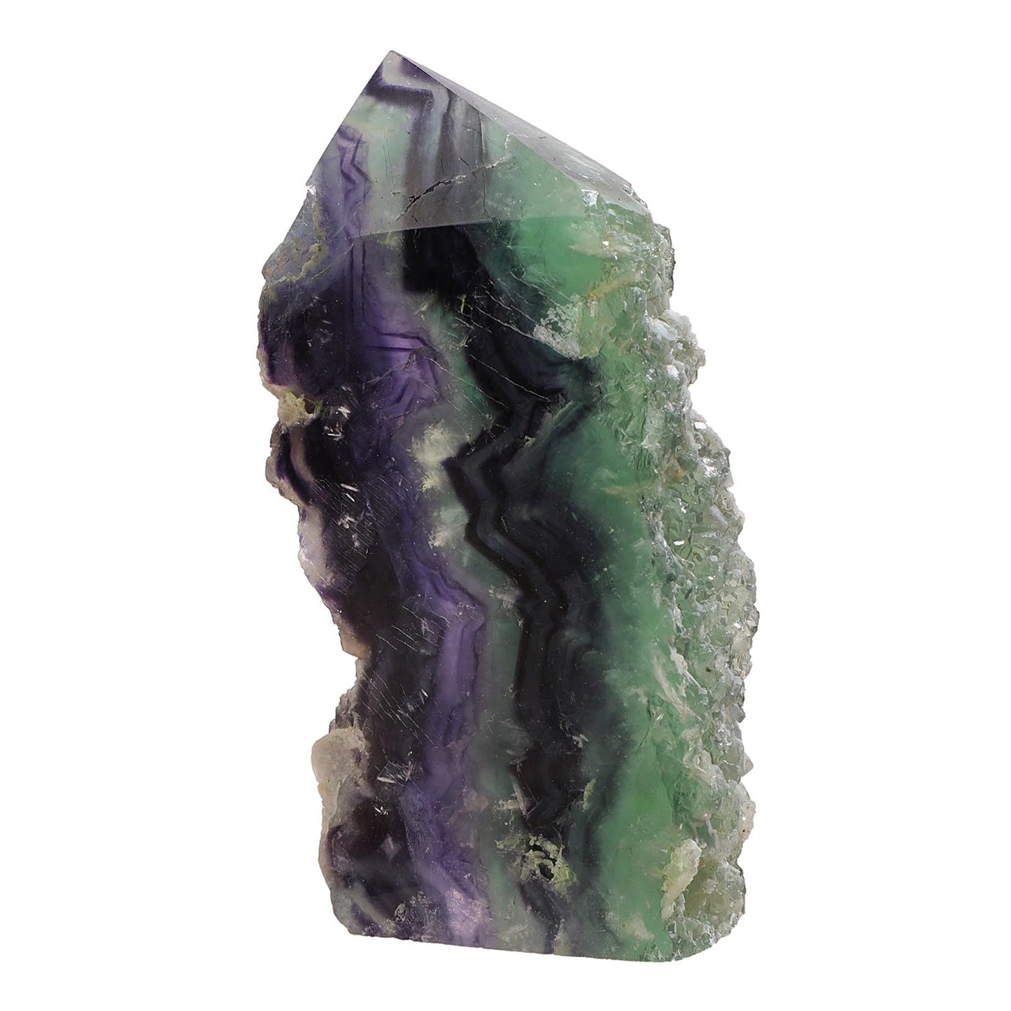 Sportmusies Natural Fluorite Crystal Mineral Specimen Decoration for Home Office, Irregular-Shaped Spiritual Stone Healing Meditation Yoga, 3.93-6.1 inches