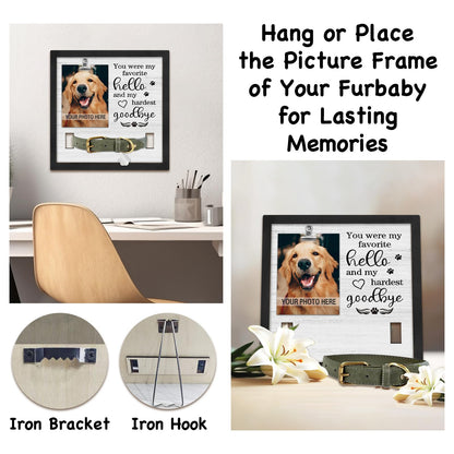 PUREFLY Dog Memorial Gifts for Loss of Dog, Loss of Dogs Sympathy Gift Pet Loss Sympathy Frame with Collar Holder, Pet Cat Remembrance Bereavement Gift