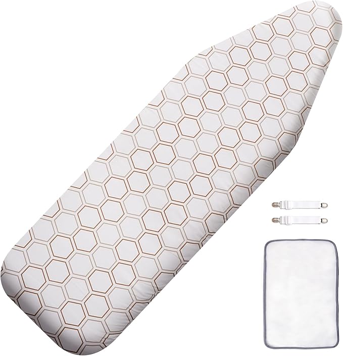 SheeChung Ironing Board Cover and Pad 18"x49", Wide Ironing Board Cover