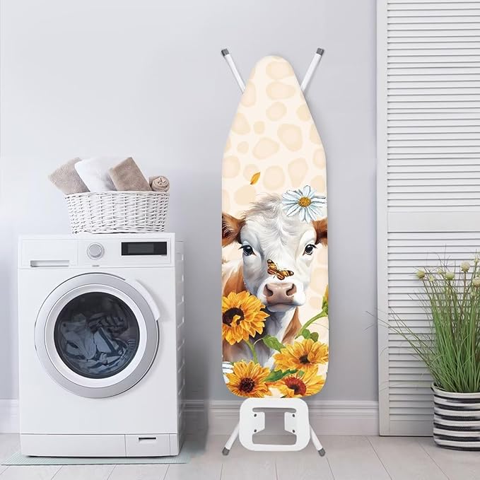 Sunflower Cow Ironing Board Cover and Pad Standard Full Size Iron Covers