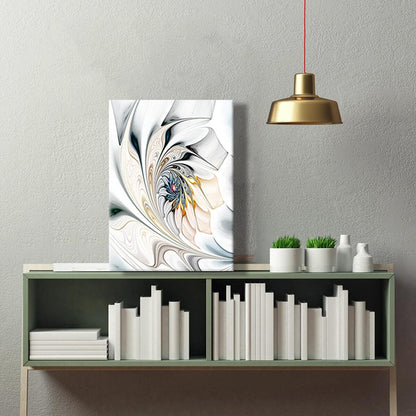Bathroom Decor Wall Art - Modern Abstract Canvas Art Wall Decor Silver Decorations Abstract Artwork Wrapped 12x16inch