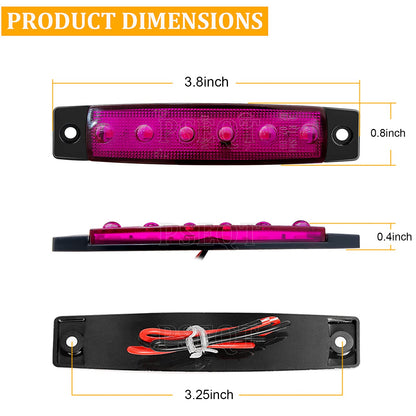 PSEQT 10Pcs LED Rock Strip Lights Car Exterior Underglow Wheel Fender Well Lighting Kits Waterproof for Golf Cart Wrangler Offroad Truck RV UTV ATV Snowmobile (Purple)