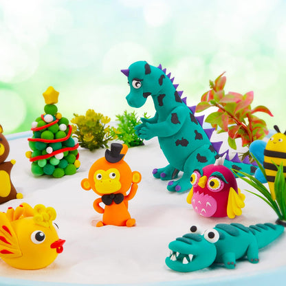 CiaraQ Modeling Clay Kit - 50 Colors Air Dry Clay with Sculpting Tools, Ideal for Crafting, DIY Projects. Easter/Halloween/Christmas Gifts