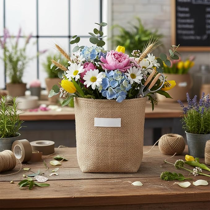 Small Hanging Basket, Small Wall Basket Cotton and Linen Hanging Storage