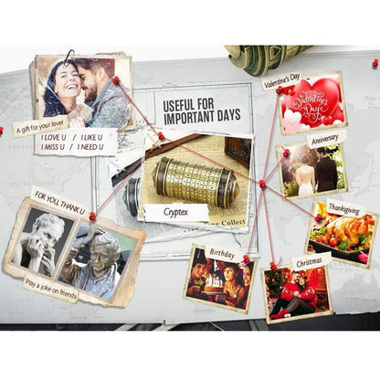 Da Vinci Code Mini Cryptex For Christmas Valentine's Day Most Interesting Birthday Gifts For Boyfriend and Girlfriend Brain Teaser Lock Puzzles