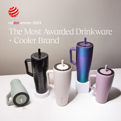 BrüMate Era 30 oz Tumbler with Handle & Straw | 100% Leakproof Insulated Water Bottle Tumbler with Lid & Flexible SoftSip Straw | Made of Stainless Steel | Cup Holder Friendly | 30oz (Onyx Leopard)