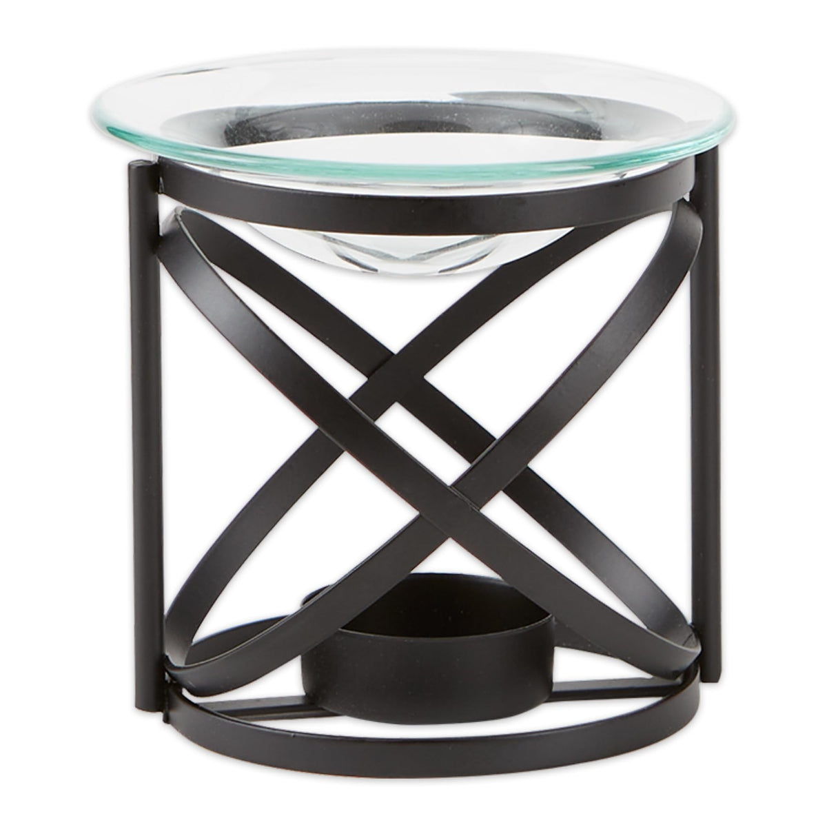 Zingz & Thingz Art Deco Collection Structural Metal Oil Warmer, Orbital, 3.625x3.625x3.625