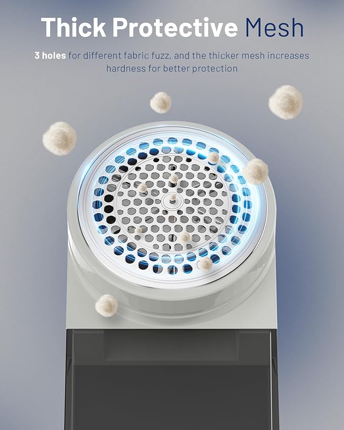 BEAUTURAL Fabric Shaver, Rechargeable Lint Remover, Electric Portable Sweater