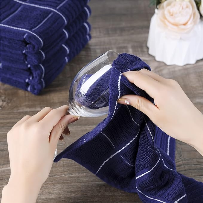Glynniss Kitchen Towels and Dishcloths Set, Four Dish Towels 16x26 Inches
