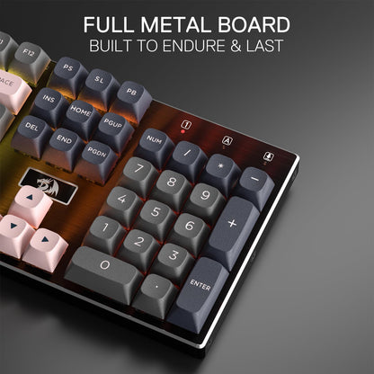 Redragon K556 PRO Upgraded Wireless RGB Gaming Keyboard, BT/2.4Ghz Tri-Mode Aluminum Mechanical Keyboard w/No-Lag Connection, Hot-Swap Linear Quiet Red Switch