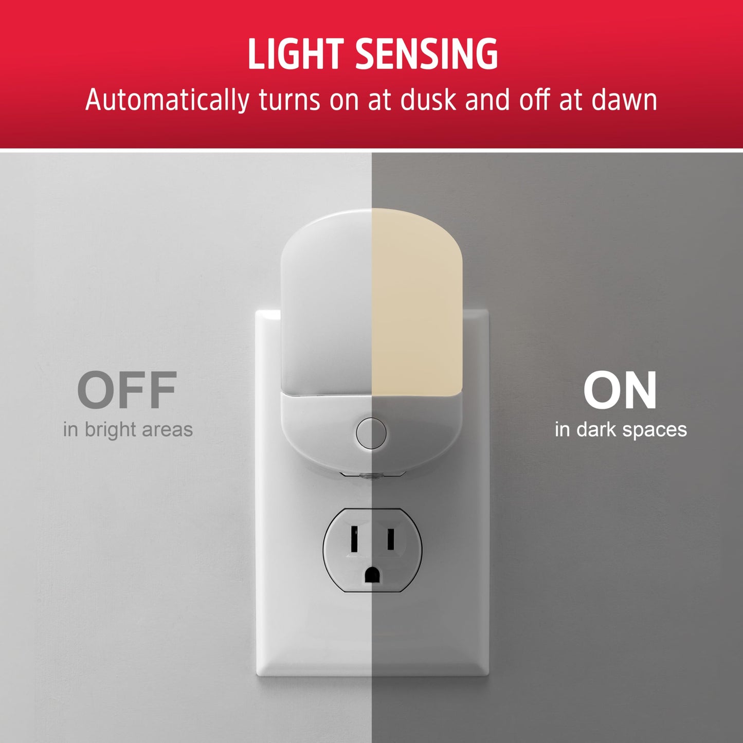 Energizer Night Light, Color Changing, Nightlight for Bedroom, Bathroom, Nursery, Hallway, Kitchen,White Base, 81567