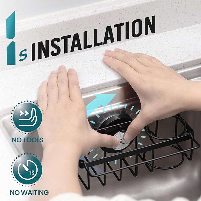 TAILI 4-in-1 Sponge Holder for Kitchen Sink