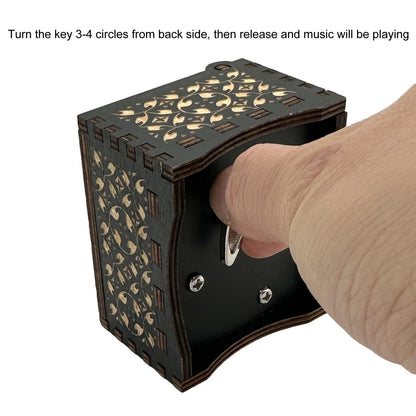 Pursuestar Edelweiss Wind Up Music Box, Vintage Engraved Wood Mechanism Musical Gifts for Birthday Mother's Day Valentine's Day Christmas Thanksgiving