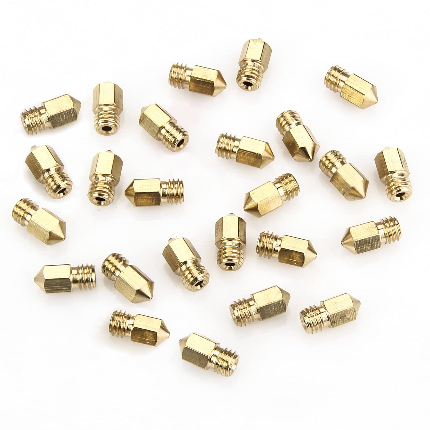 0.4MM MK8 Ender 3 Nozzles 25 pcs 3D Printer Brass Nozzles Extruder for Makerbot Creality CR-10 with 5 Needles and Metal Storage Box (0.4mm)