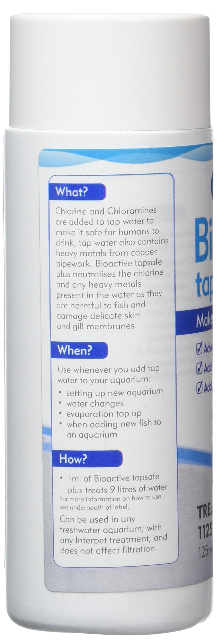 Interpet Bioactive Tapsafe Aquarium Water Dechlorinator & Conditioner, 500 ml, Keeps Fish Safe, Fast Acting, Removes Harmful Toxins from Tap Water Before Adding to Your Tank