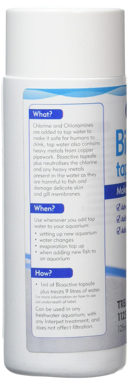 Interpet Bioactive Tapsafe Aquarium Water Dechlorinator & Conditioner, 500 ml, Keeps Fish Safe, Fast Acting, Removes Harmful Toxins from Tap Water Before Adding to Your Tank