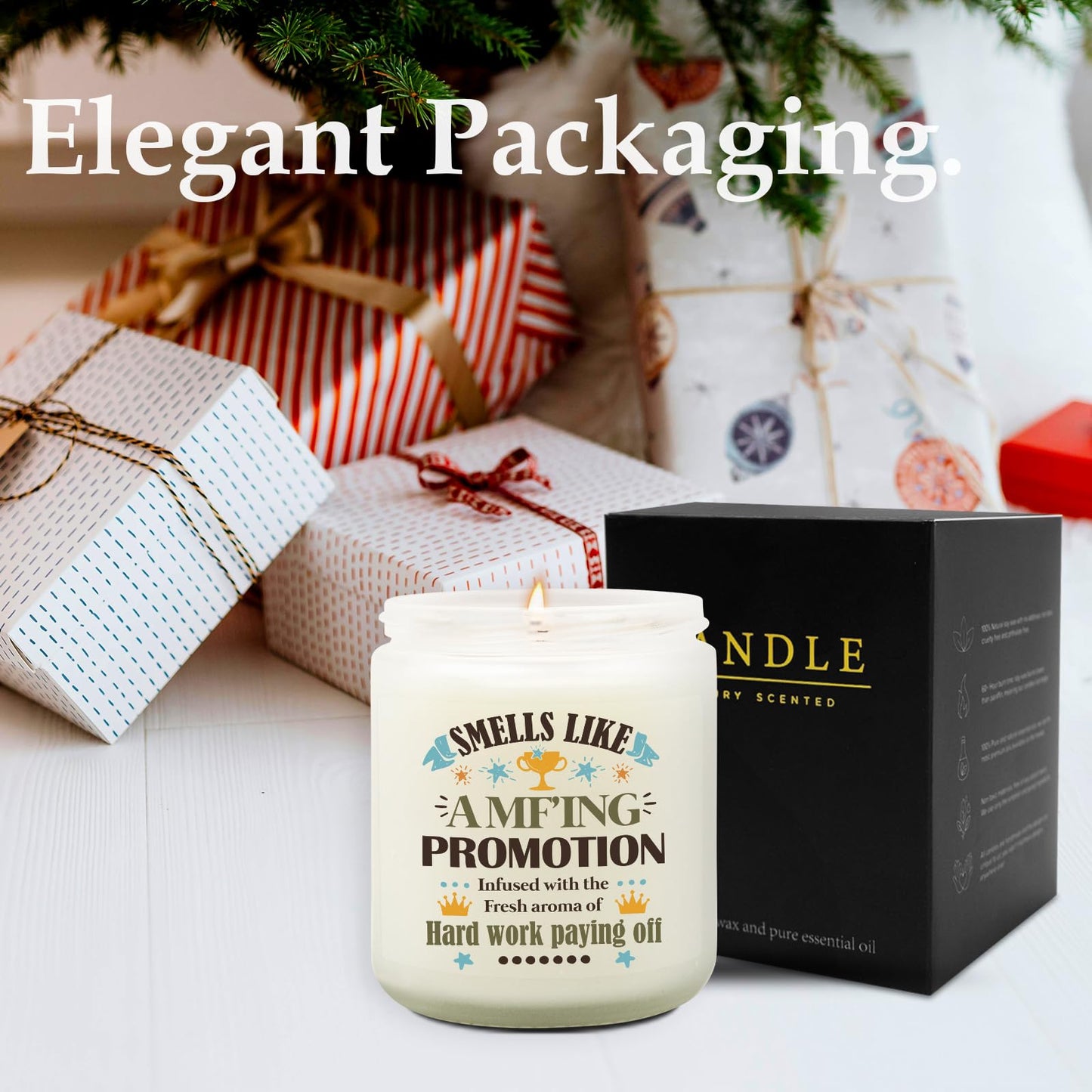 Goiicoln Job Promotion Gifts for Women, Congratulations New Job Candle Gifts for Women, Congratulations on Your Promotion, Graduation Gift for Coworker Friend Boss, Lavender Scented Candle