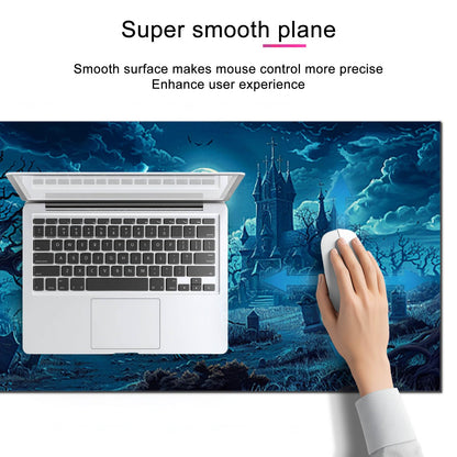 HOMETITUTE Large Mouse Pad 31.5x11.8 Inch Gaming Mousepad Moonlit Graveyard Night Art Non-Slip Keyboard Desktop Protector Mat XL Mouse Pad for Home Office Laptop Wireless Mice Accessories