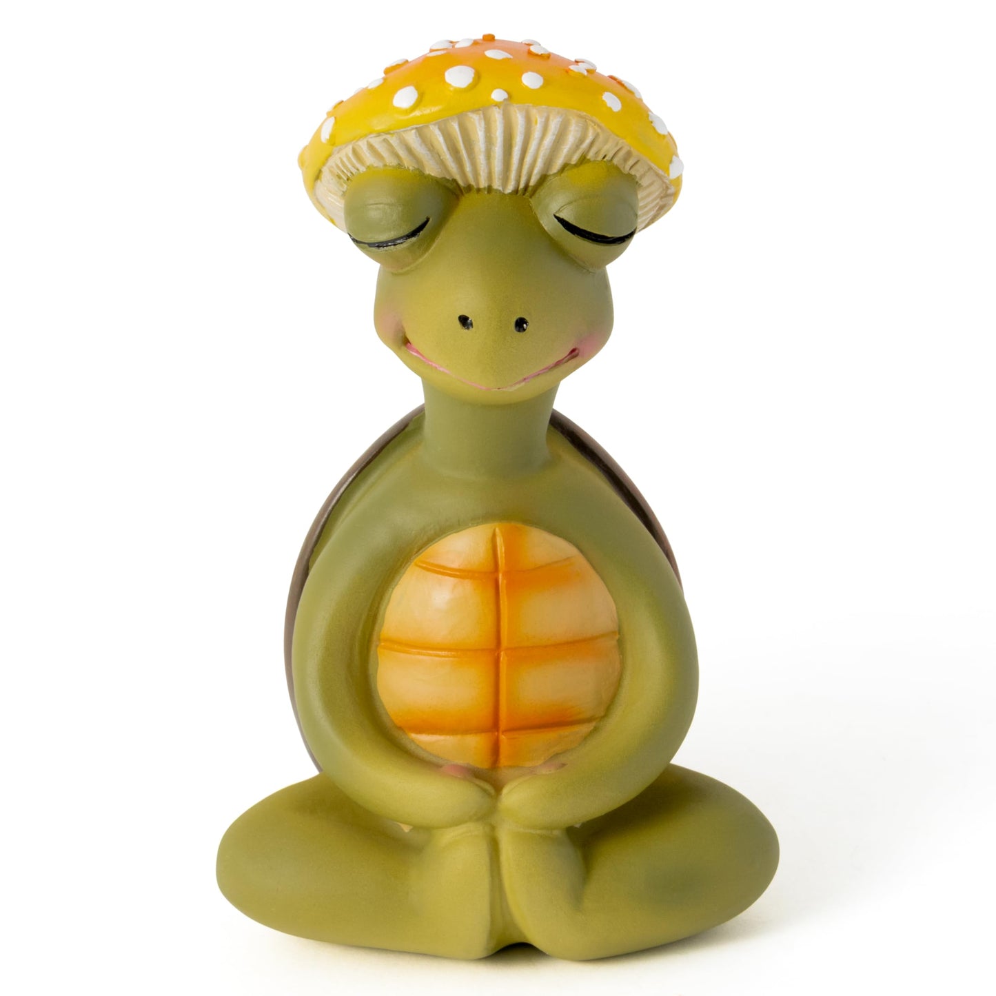 CYjorkbgg Meditation Turtle Resin Statue - Yoga Meditation Turtle Statue for Desk Living Room Resin Figurine for Home Patio Office Decoration Cute Plant Statues for Tabletop Garden Backyard Decor