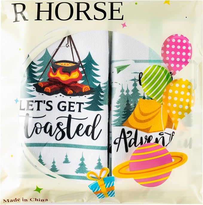 R HORSE Funny Kitchen Dish Towels