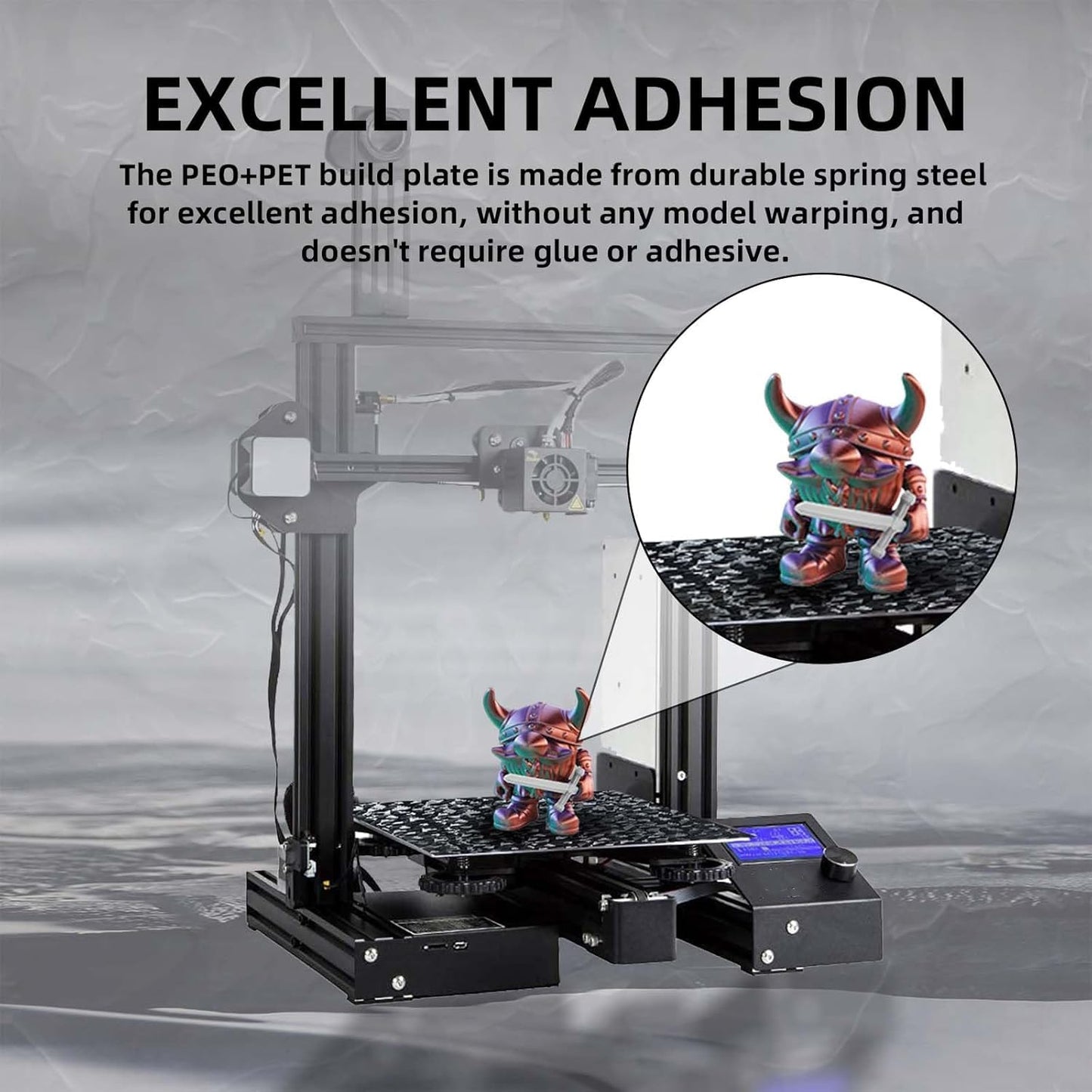 IdeaFormer Smooth PEO PET Build Plate 235x235mm, PEO PET Spring Steel Sheet with Magnetic Build Plate for Ender 3/Ender 3 Pro/Ender 3 Neo/Ender 3 V2/Ender 5/Ender 5 Pro for Elegoo Neptune 3/4/5 Pro