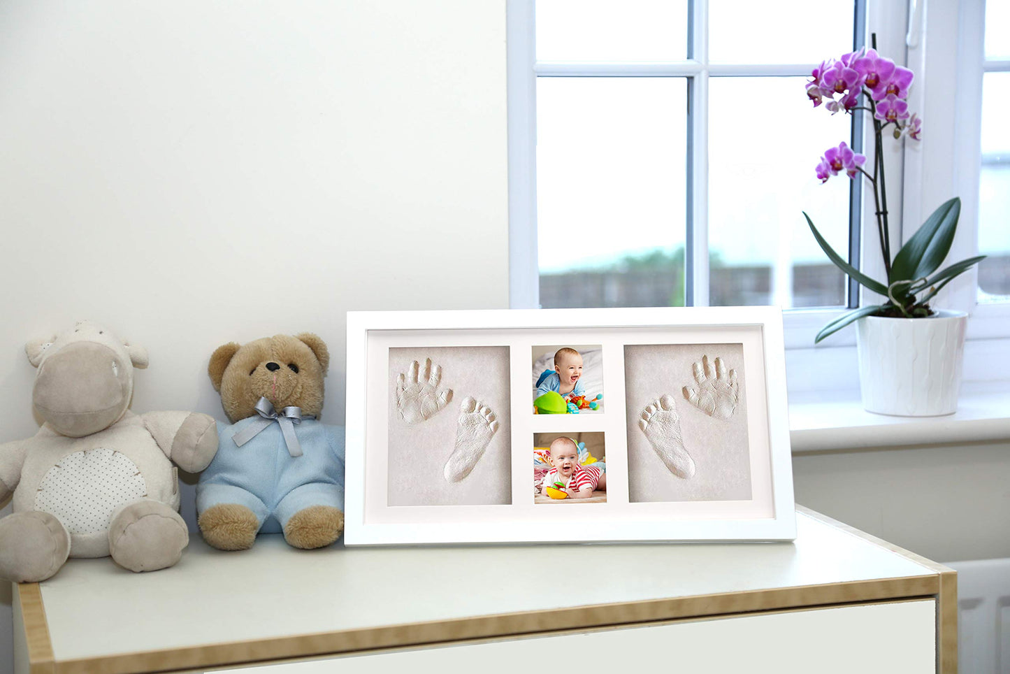 Bubbleliss Baby Hand and Footprint Kit Makes A Great Gift Present for Birthdays, Christenings and Baby Showers, Newborn Baby Keepsake Frames
