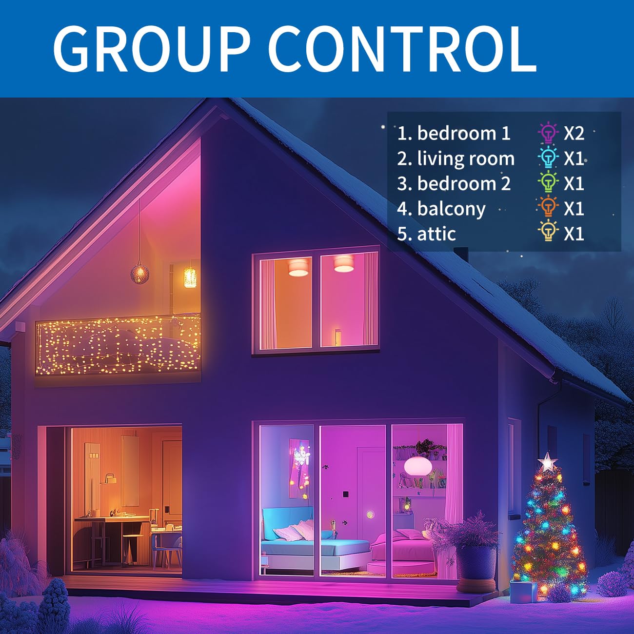 ANWIO E14 Smart Bulb,Alexa Light Bulbs,RGB Colour Changing Bulbs,Smart Life App Control,Bluetooth & WiFi Bulb,470LM, 5W Replace 40 Watt,Works with Alexa, Echo,Google Assistant (4 Pack)