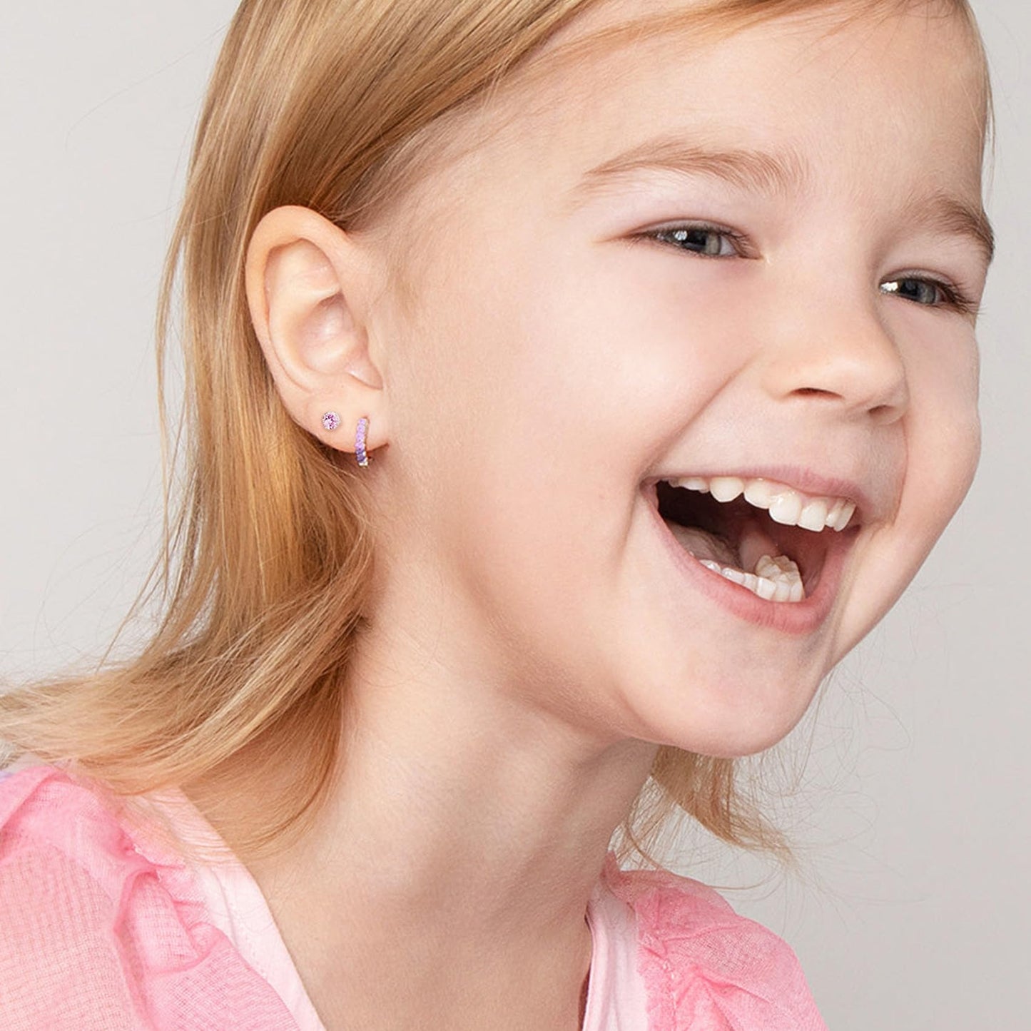 6 Pairs Huggie Hoop Earrings for Girls 925 Sterling Silver Stud Sets Cute Kids Heart Hoops Tiny Cubic Zirconia Flower Stud Small Hypoallergenic Cartilage Sleeper Earrings for Teen Toddler Childs Women
