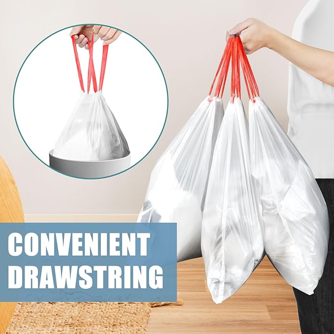 Small Garbage Bags 120 Count, JUKFITA Extra Strong 4 Gallon Trash Bags