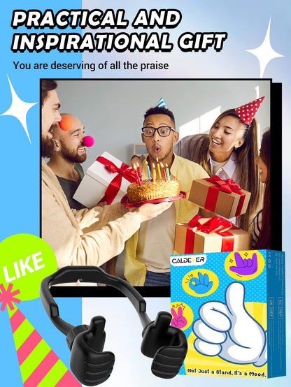 CALDEVER Easter Basket Stuffers for Teens Boys Girls Him Men Ideas: 2 Pack Thumbs Up Lazy Phone Stand Cell Phone Holder Easter Gifts for Kids Teenage Son Her Women Wife Adults Funny Cool Gadgets