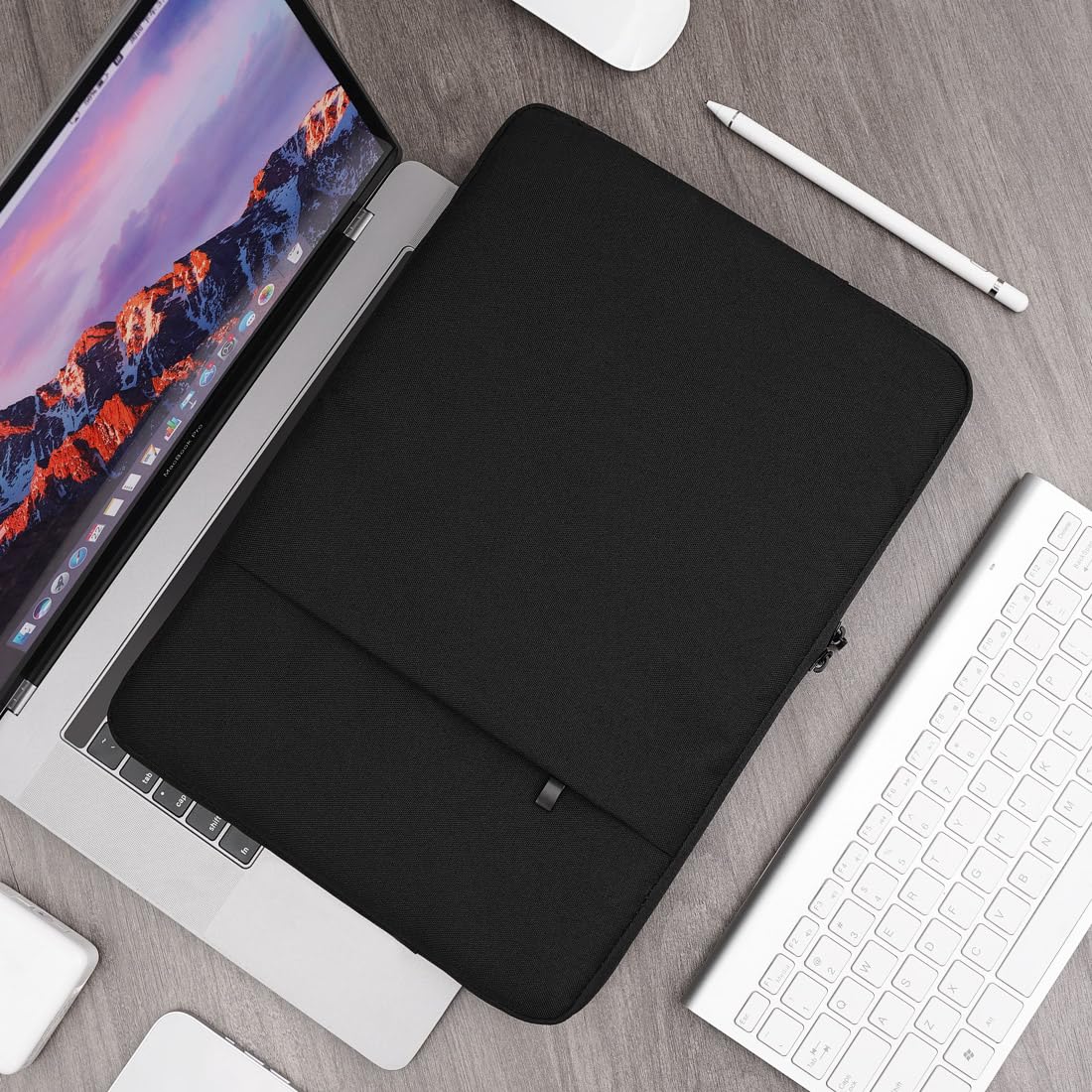 NIDOO 14 Inch Laptop Sleeve Case Protective Bag Cover for 14" MacBook Pro M4/ Surface Laptop Studio 2/ ThinkBook 14/ ThinkPad L14 E14 T14s T14 P14s/ IdeaPad Slim/Pro 5/ Yoga 7 9i/ XPS 14, Black