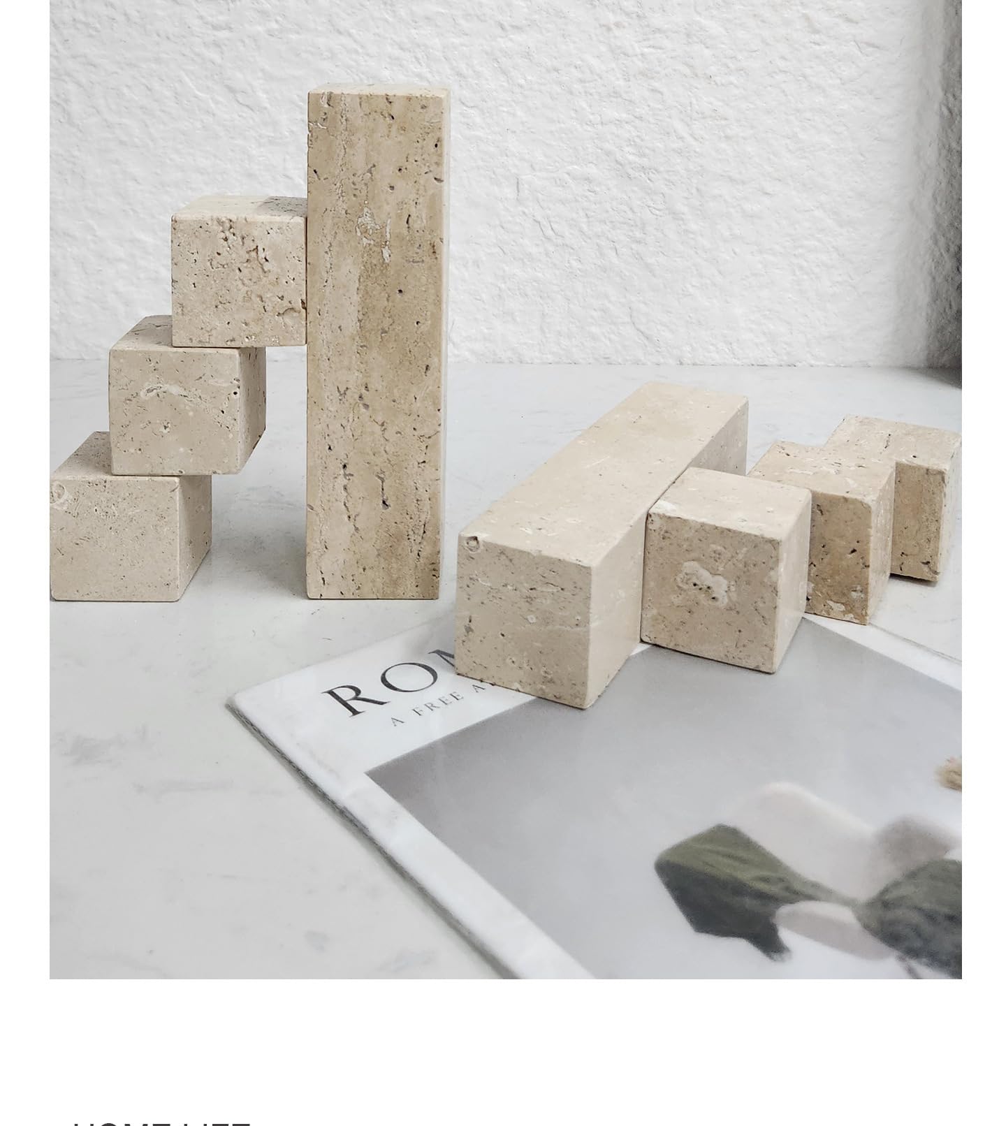SIRIZEN-DIVING Travertine Display Block, Single 5 x 5 x 5 cm Cube