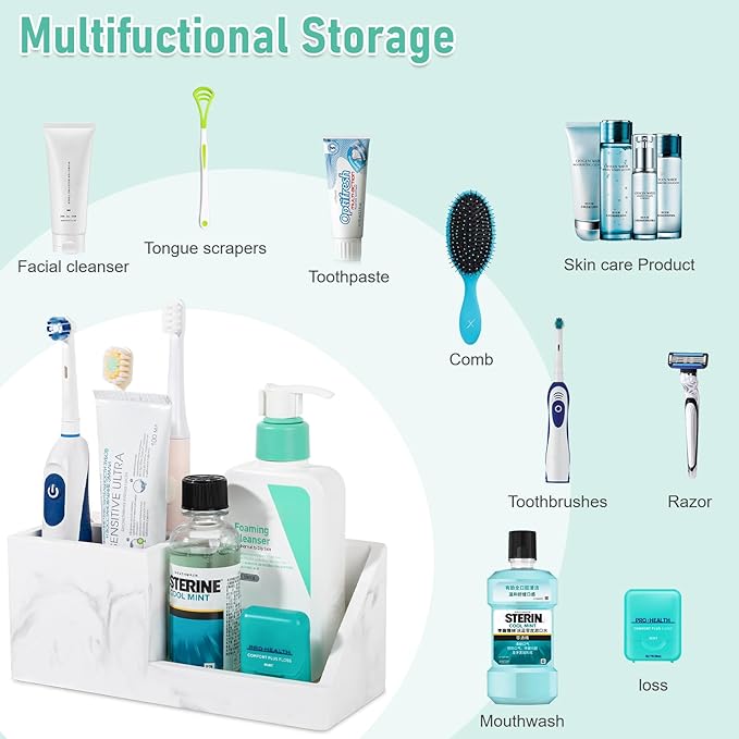 Diatomite Toothbrush Holders for Bathrooms, Quick Dry Electric Tooth Brush and