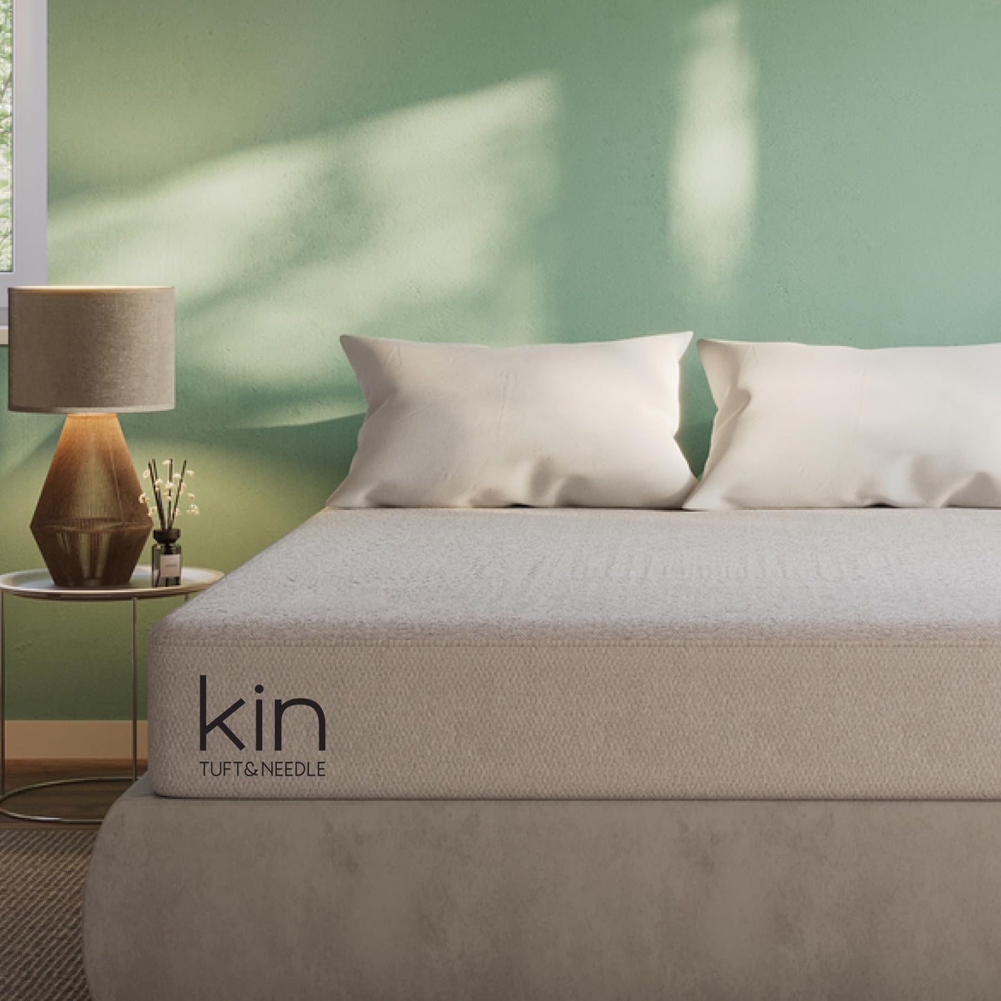 Kin by Tuft & Needle Medium Plush 10" Twin XL Hybrid Mattress, Cooling, Pressure Relief, and Individually-Wrapped Coils, 100 Night Trial, Fiberglass-Free, CertiPUR-US, 10-Year Limited Warranty