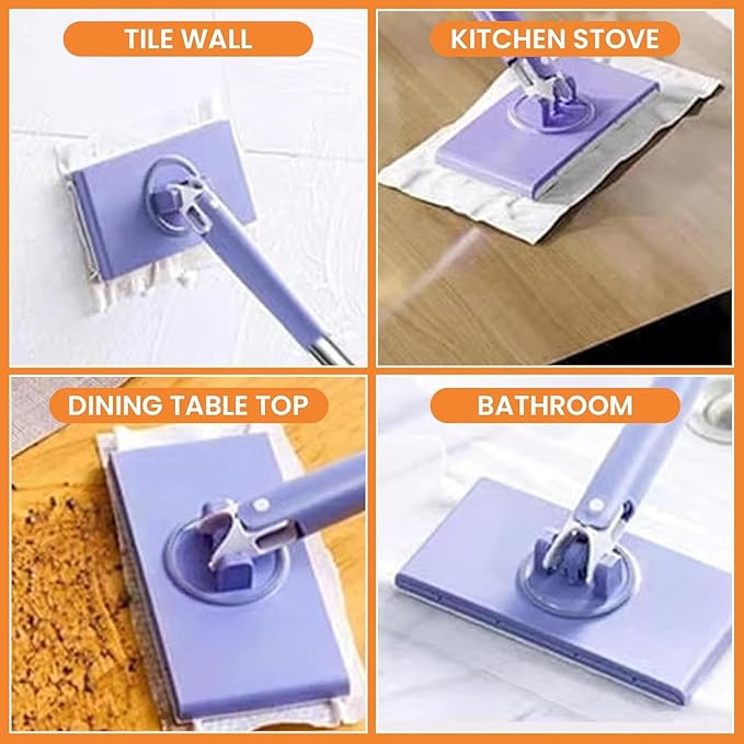 Snap Grip Mini Mop, Convenient Cloth Changing Mini Mop, Retractable Gap Dust