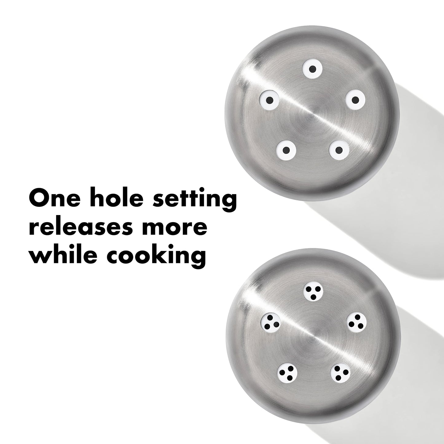 OXO Good Grips Glass Adjustable Salt & Pepper Shaker Set, 3.5 oz Each, Clear