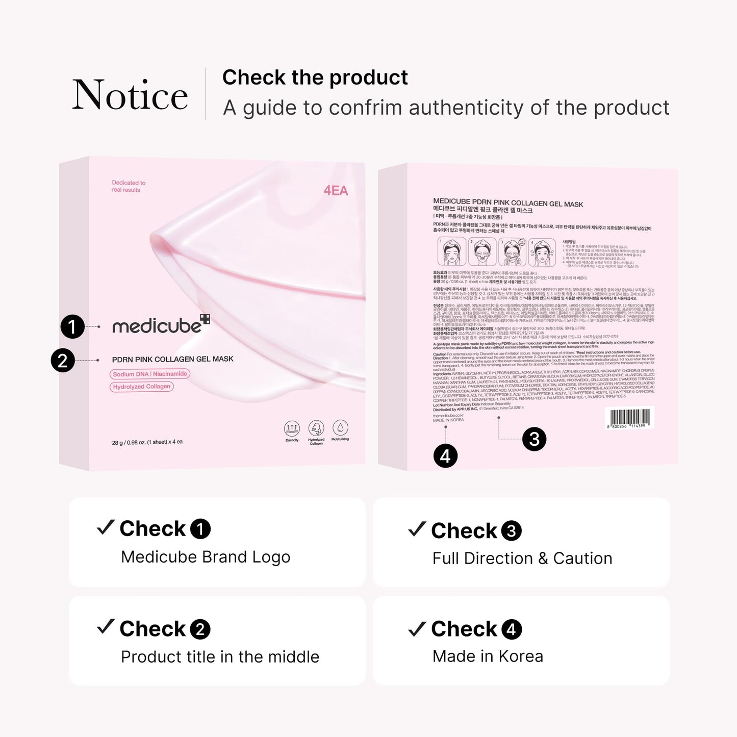 MEDICUBE Salmon DNA PDRN pink collagen jelly gel mask | overnight face mask for glass glow skin- elasticity, hydrating, firming and moisturizing | korean skincare, 28g, 4ea