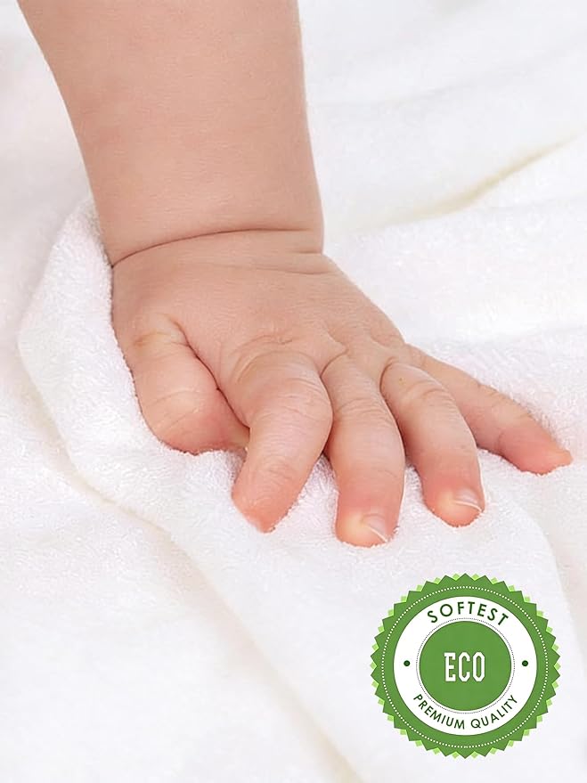 HIPHOP PANDA Baby Washcloths, Rayon Made from Bamboo
