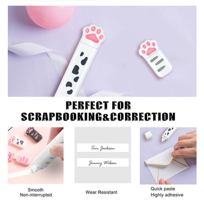 Cute School Supplies,Stationary Gift Set, Japanese Stationery Birthday GIFS, Includes Pencil Sharpener,Eraser, Correction Tape, Ruler, Mini Scissors,Utility Knife, for Office School Supplies (White)