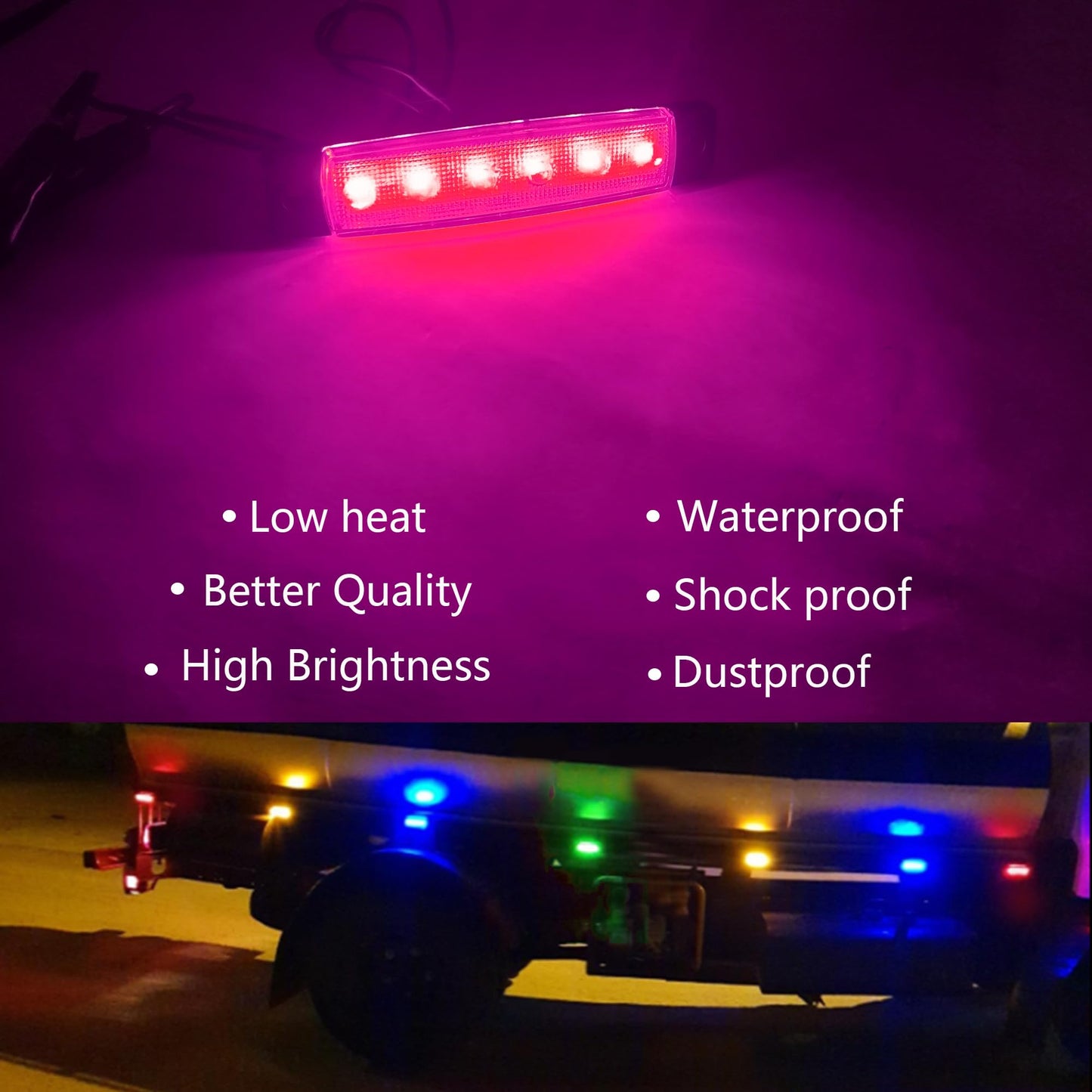 FZSSHYG 20 Pcs Purple LED Rock Strip Lights,Wheel Well Underglow Lighting Kits,Car Rock Lights Exterior Side Marker Lights for Wrangler Truck Golf Cart RV RV SUV Offroad