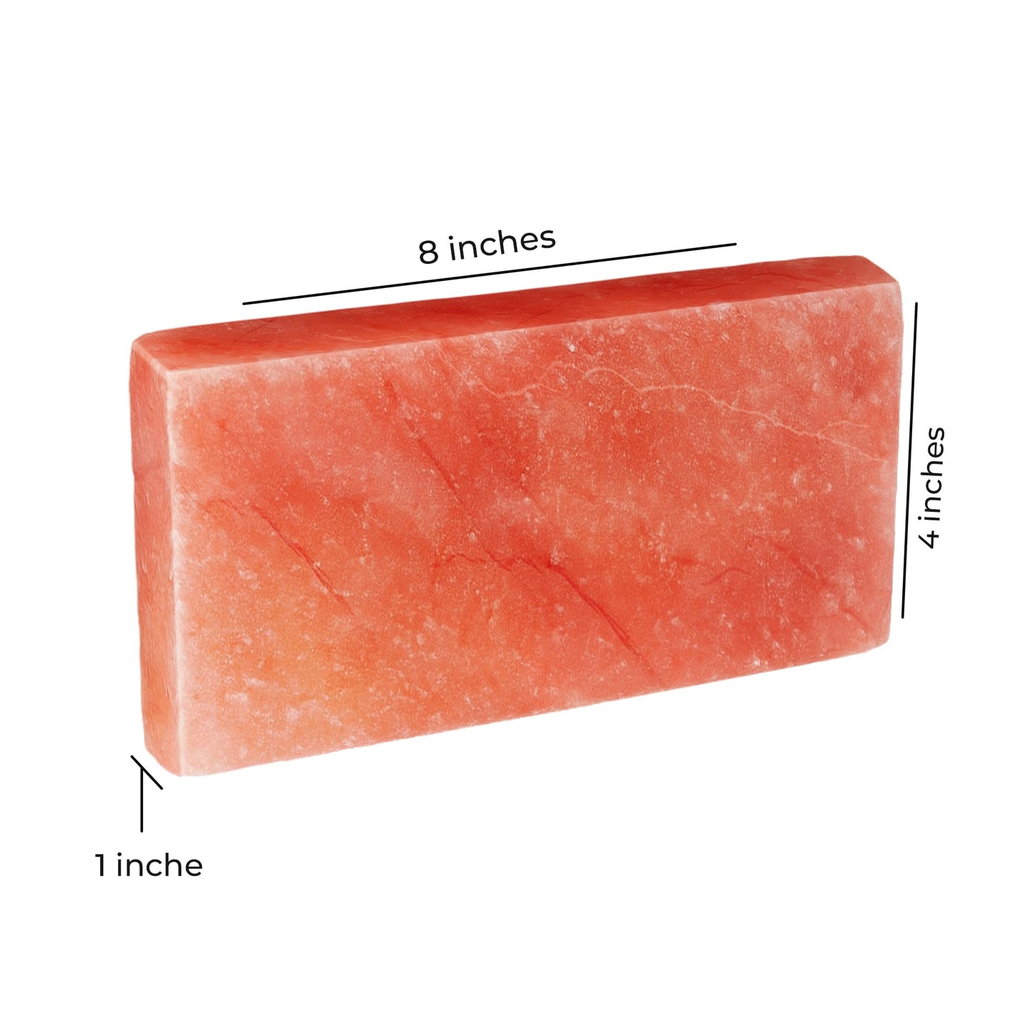 ZK Himalayan Salt Tiles 8"x4"x1" – Pack of 4 Natural Pink Salt Bricks for Sauna Walls, Salt Blocks of 2.5 lbs for Spa Rooms, Backlit Salt Walls & DIY Wellness Décor