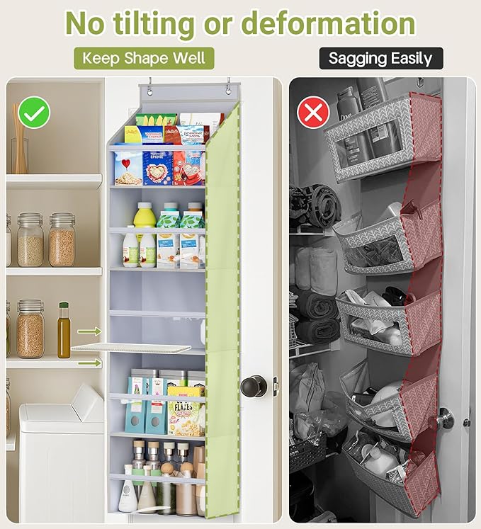 AOODA 2 Pack Over the Door Organizer, Large Capacity Closet Door Hanging