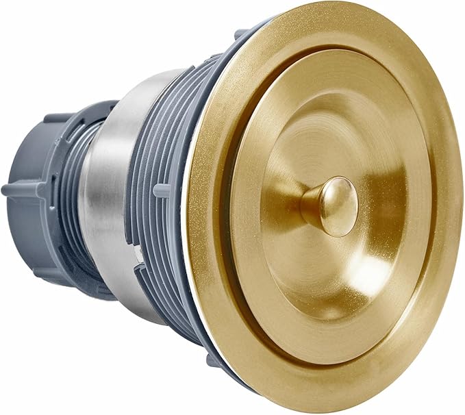 KONE 3-1/2 Inch Brass Sink Drain, Durable Stainless Steel Brass Kitchen Sink