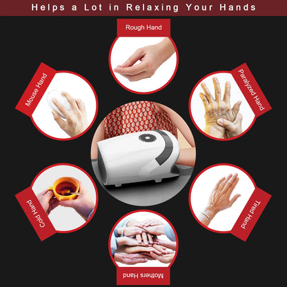 Xllent Hand Massager with Compression & Heating,Valentines Day Gifts for Her Him,Electric Hand Massager for Arthritis and Carpal Tunnel,Gifts for Women Men Her Him(White)