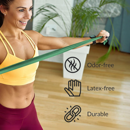 THERABAND Resistance Bands Set – Stretch Bands for Exercise, Therapy & Strength Training – Latex Free Exercise Band for Men & Women – Resistance Band Women, Resistance Bands Set Men