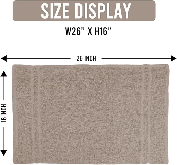 24 Pack Sand Hand Towel 100% Cotton Spa Towel – 16x26 inches Highly Absorbable